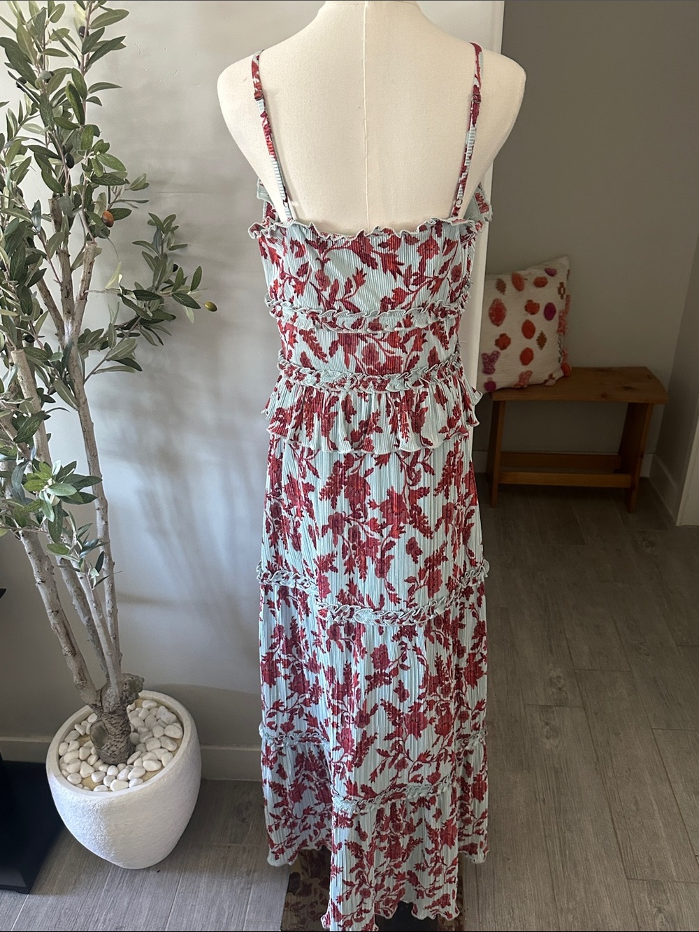 Chelsea28 Ruffle Plissé Maxi Sundress New! - Picture 11 of 13